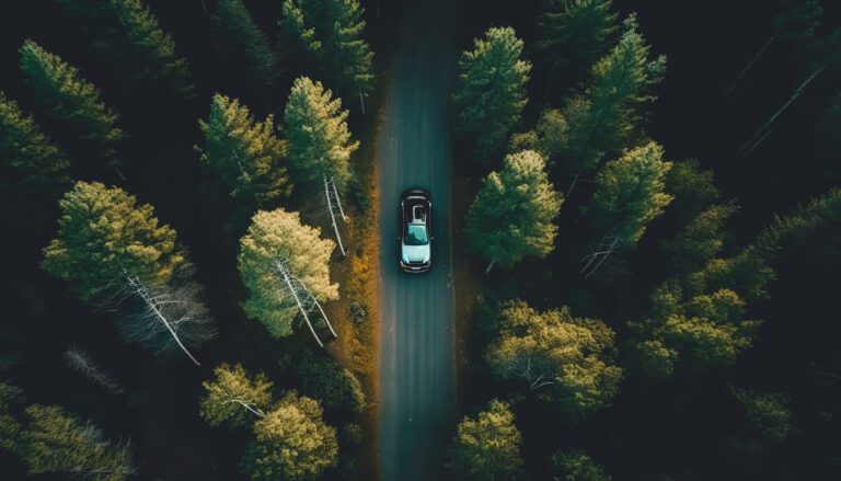 tysk skov med bil